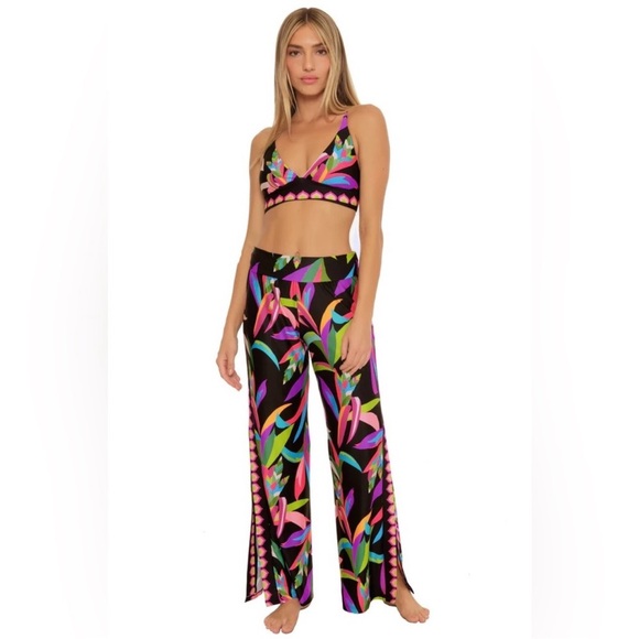 🎉LAST PIECE🎉TRINA TURK Birds Of Paradise Cover-Up Pants - Picture 5 of 12